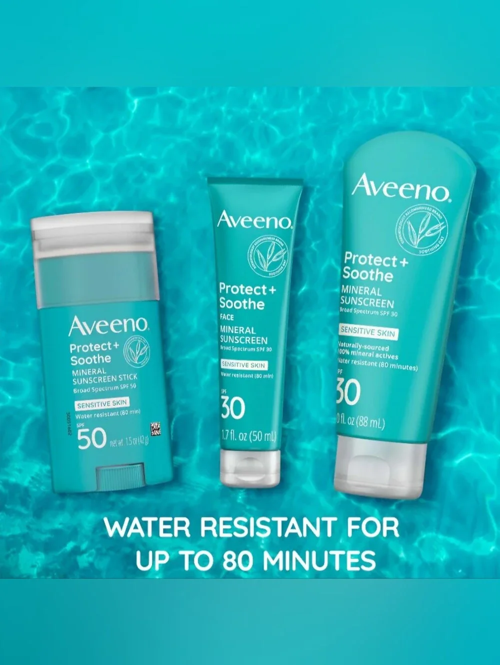Aveeno Protect + Soothe Face Mineral Sunscreen SPF 30 -